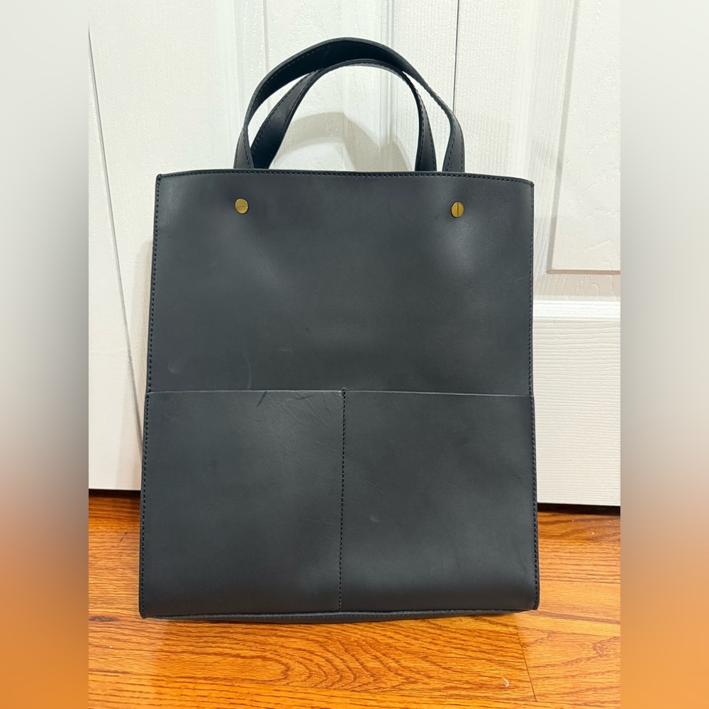 Madewell leather convertible passenger tote black - Picture 4 of 11